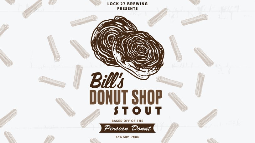 Lock 27 Brewing in Centerville is once again teaming up with Bill’s Donut Shop to create a donut-inspired stout. CONTRIBUTED PHOTO