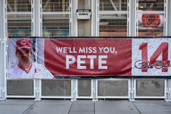 PHOTOS: Pete Rose Memorial at Great American Ball Park in Cincinnati