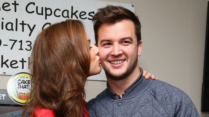 NEW YORK, NY - JANUARY 30: Model Katherine Webb (L) and football player AJ McCarron attend DirecTV Beach Bowl 2014 at the Gansevoort Hotel on January 30, 2014 in New York City. (Photo by Astrid Stawiarz/Getty Images for DirecTV)