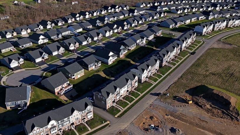 FILE - A housing development in Middlesex, Pa., is shown on March 29, 2024. On Friday, June 21, 2024, the National Association of Realtors reports on existing home sales for May. (AP Photo/Gene J. Puskar, File)