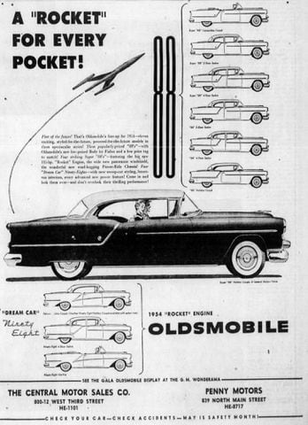 1950s Car advertisement vintage pages