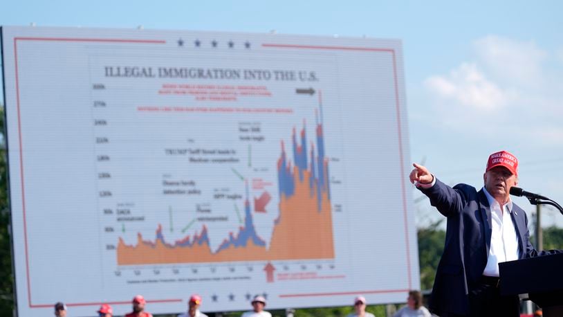 FILE - Republican presidential candidate former President Donald Trump speaks at a campaign rally, July 13, 2024, in Butler, Pa. (AP Photo/Evan Vucci, File)