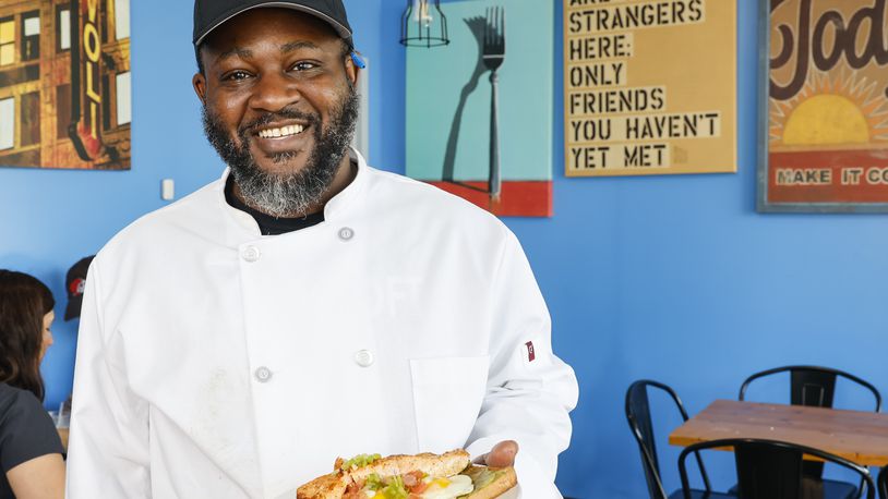 Chef Kevin Jordan, known as "King of Brunch" among his family and friends, opened French Toast Heaven in West Chester Twp. with a variety of breakfast, brunch and lunch options. Pictured is Jordan in August 2023 after opening the now-closed West Chester Twp. location. NICK GRAHAM/FILE