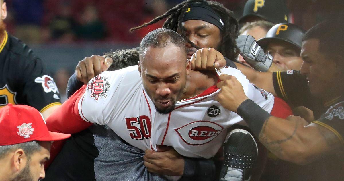 Fireworks light up Reds and Pirates brawl