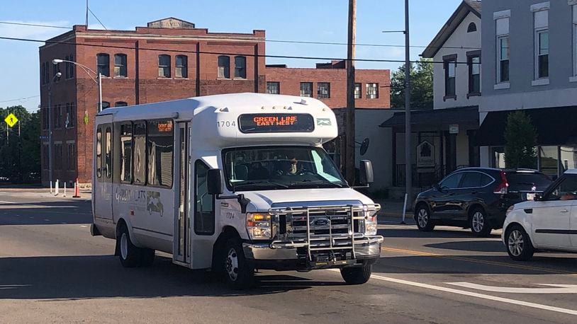 A Greene CATS public transit bus carries riders on Detroit Street in downtown Xenia, Friday, June 17, 2022. JEREMY P. KELLEY / STAFF