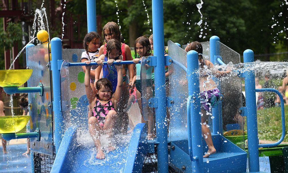 Children enjoy the water features at the Tippecanoe Family Aquatic Center in Tipp City during a hot summer day this year. CONTRIBUTED