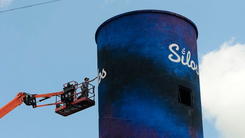 The name went up on The Silos, Thursday, June 27, 2024, a food hall and beer garden with 13,000-square-feet of outdoor space near 2nd Street Market in downtown Dayton. MARSHALL GORBY\STAFF