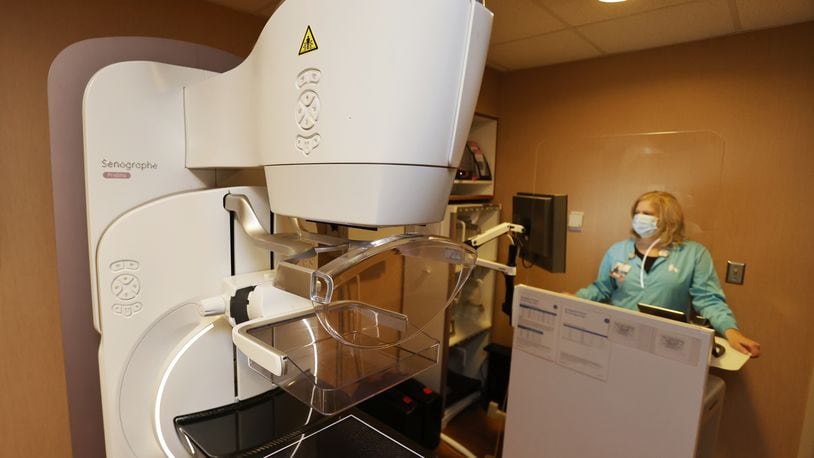 FILE - Kettering Health Hamilton, formerly Fort Hamilton Hospital, where mammography coordinator Dawn Miller shows one of their two mammography rooms in August 2021. NICK GRAHAM / STAFF