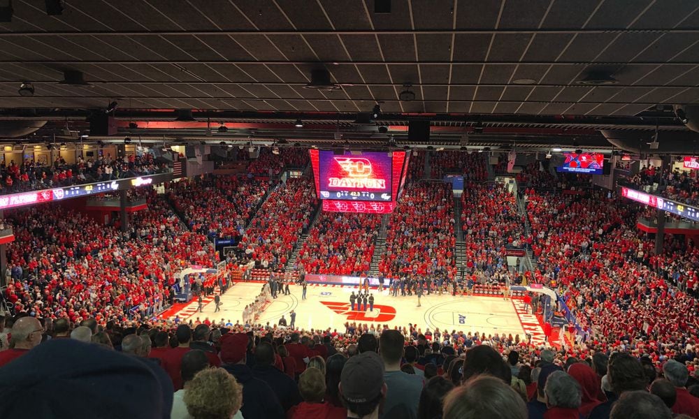 The view at UD Arena on March 7, 2020. Photo by Shannon Chawk