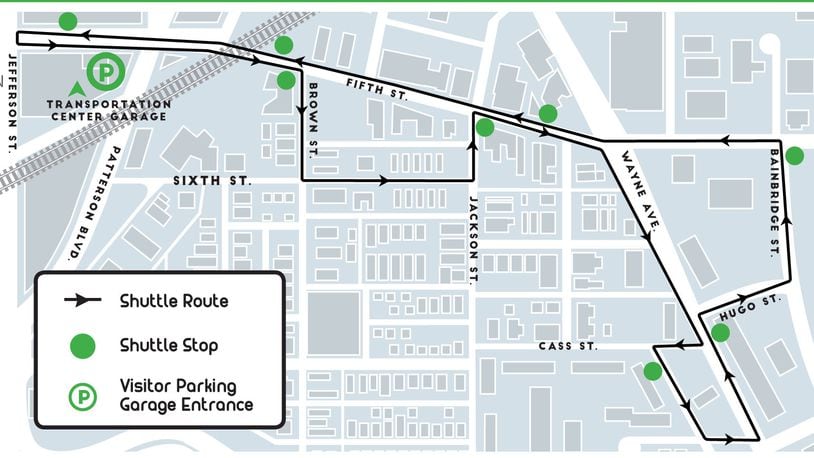 Oregon District visitors will be able to park in the Transportation Center Garage, located at the corner of Fifth and Jefferson streets between The Neon movie theater and the Convention Center, at a reduced $3 rate Fridays and Saturdays between 5 p.m. and 1 a.m., starting on Friday, Oct. 16. (Source: Downtown Dayton Partnership)