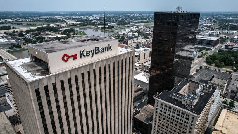 KeyBank plans to leave its' downtown Dayton high-rise location and move its offices to 130 West 2nd Street. JIM NOELKER/STAFF