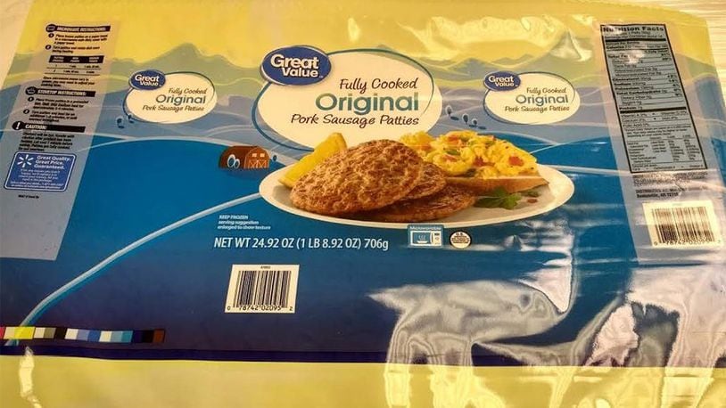 Caryville, Tennessee-based George's Prepared Foods issued a recall Saturday for more than 6,000 pounds of frozen sausage patties sold under Walmart's Great Value brand amid fears of salmonella contamination.