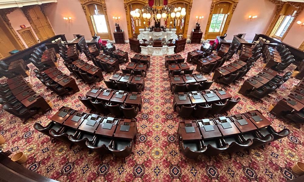 The House Chamber inside the Ohio Statehouse in Columbus.