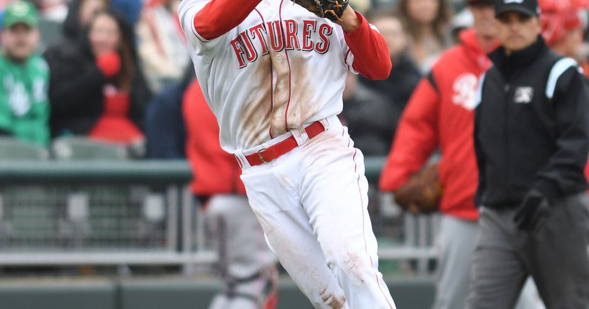 Jesse Winker -- Game-Used Spring Training Jersey -- 2018 Cactus League