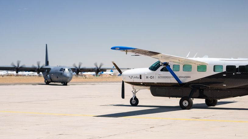 Joby demonstrated autonomous airborne logistics operations during the Air Force’s ‘Agile Flag 24-3’ exercise using a Cessna 208B Grand Caravan equipped with a suite of technologies developed by Xwing’s autonomy team, acquired by Joby in June of this year. Joby Aviation Photo