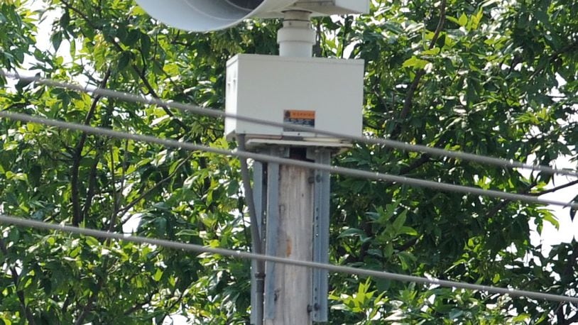 Clayton, Clay Township, Trotwood and Englewood invest about $108,000, along with about $108,000 grant from the Department of Homeland Security for new sirens. STAFF PHOTOS.