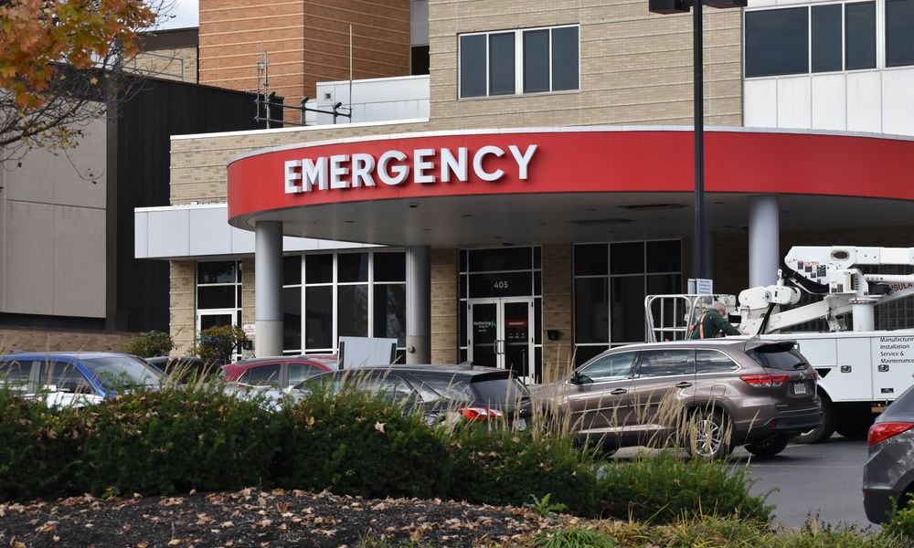 The entrance to the emergency room at Kettering Health Dayton. SAMANTHA WILDOW\STAFF