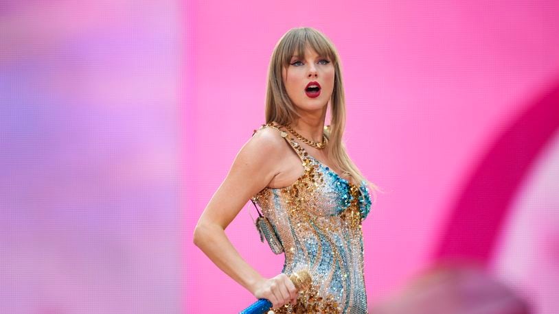 FILE - Taylor Swift performs at Wembley Stadium as part of her Eras Tour, June 21, 2024, in London. (Photo by Scott A Garfitt/Invision/AP, File)