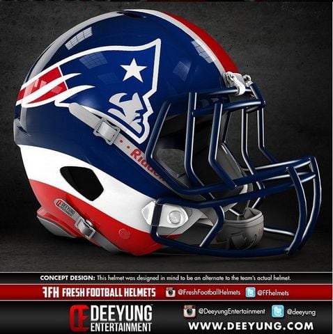 blue patriots helmet