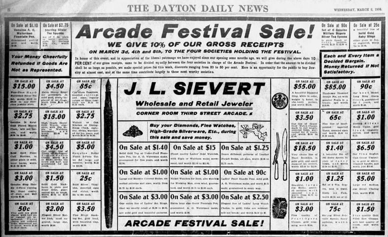 Dayton Arcade history pages
