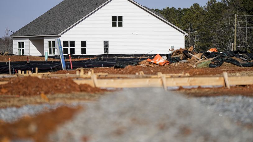 FILE - New home construction is shown on Jan. 16, 2024, in Kennesaw, Ga. On Thursday, June 20, 2024, Freddie Mac reports on this week's average U.S. mortgage rates. (AP Photo/Mike Stewart, File)