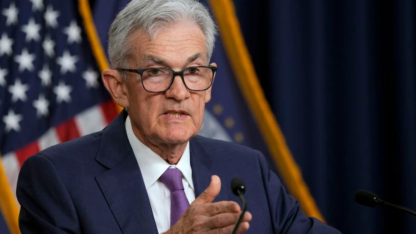 FILE - Federal Reserve Board Chair Jerome Powell speaks at a news conference at the Federal Reserve in Washington, May 1, 2024. On Wednesday, May 22, 2024, the Federal Reserve releases minutes from its most recent policy meeting. (AP Photo/Susan Walsh, File)
