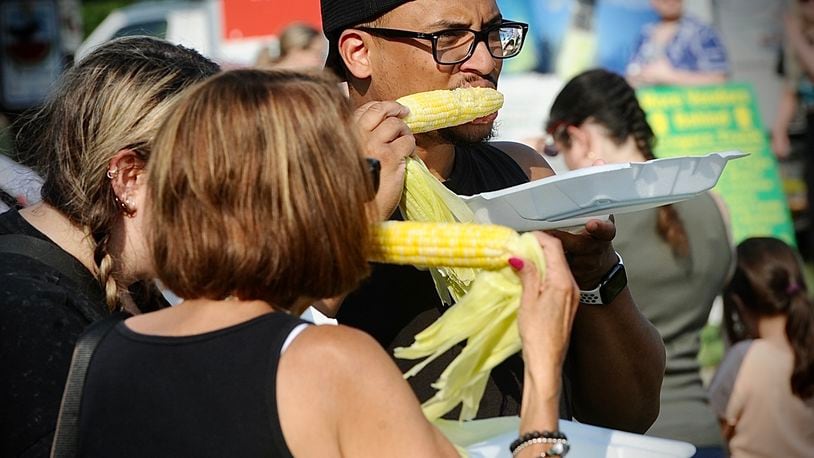 The Fairborn Sweet Corn Festival welcomed families on Saturday and Sunday, Aug. 19-20. The event included handmade arts and crafts booths, and food vendors serving steamed cooked sweet corn, BBQ chicken and much more. MARSHALL GORBY/STAFF