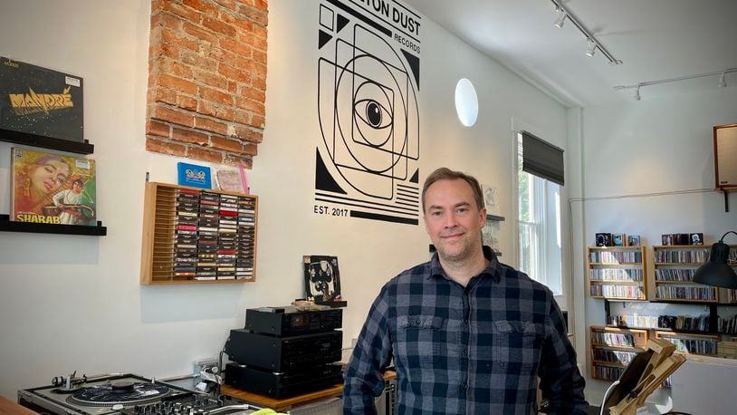 Skeleton Dust Records is located at 2101 E. Fifth St. in Dayton. Pictured is owner Luke Tandy. NATALIE JONES/STAFF