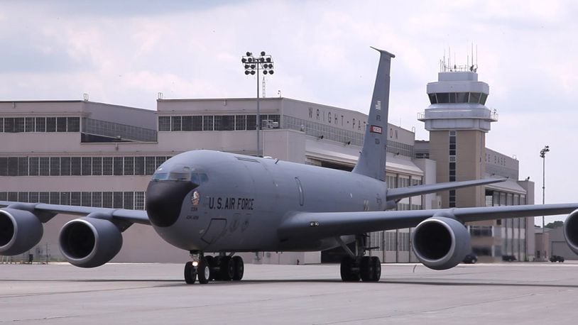 Advocates for Wright-Patterson Air Force Base have long spoke of the need for work on the base's primary runway. Pictured is a KC-135R aerial refueling tanker which visited the base in 2015. TY GREENLEES / STAFF