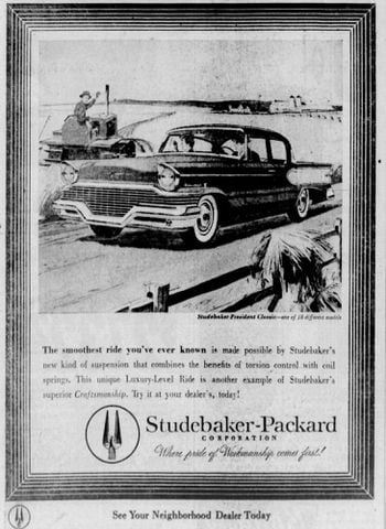 1950s Car advertisement vintage pages