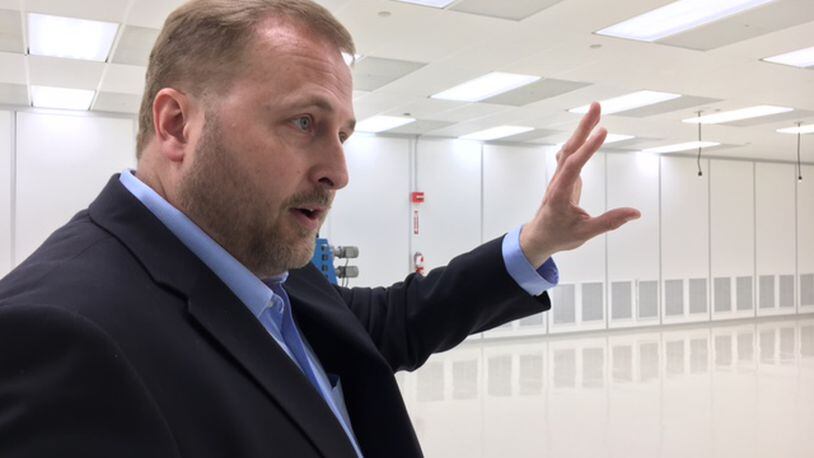 A 2017 file photo of John Busbee, chief executive of Xerion Advanced Battery Corp., in the company’s previous location at the Miami Valley Research Park. THOMAS GNAU/STAFF