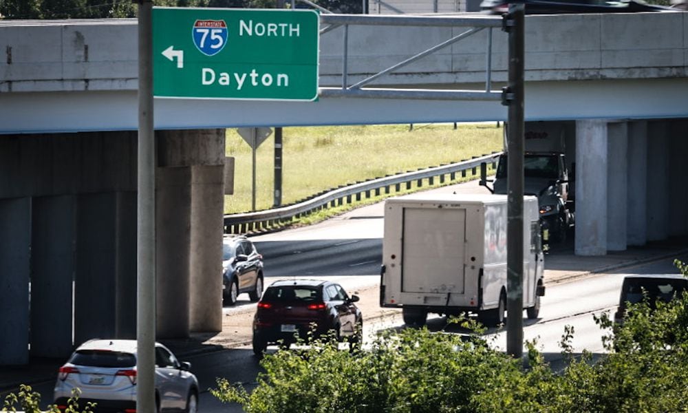 Ohio Department of Transportation is delaying plans for a Diverging Diamond interchange at the intersection of Interstate 75 and State Route 725 until three years of traffic study data can be amassed for a project that altered the timing of traffic signals in the area, improving safety and vehicle flow. JIM NOELKER/STAFF