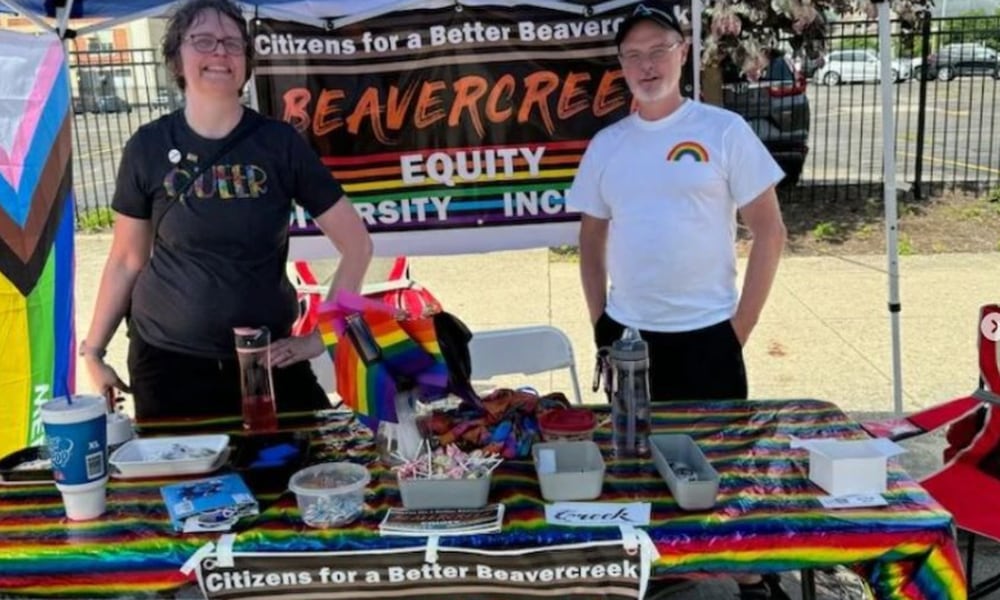 Lindsay Lock, left, and Jared Cutler attended Dayton Pride this past weekend to support the LGBTQ community. CONTRIBUTED