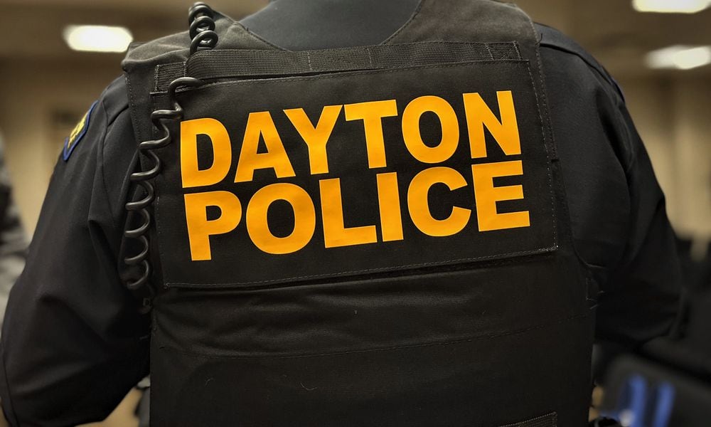 Dayton police officials at a city commission meeting in January, 2023. CORNELIUS FROLIK / STAFF