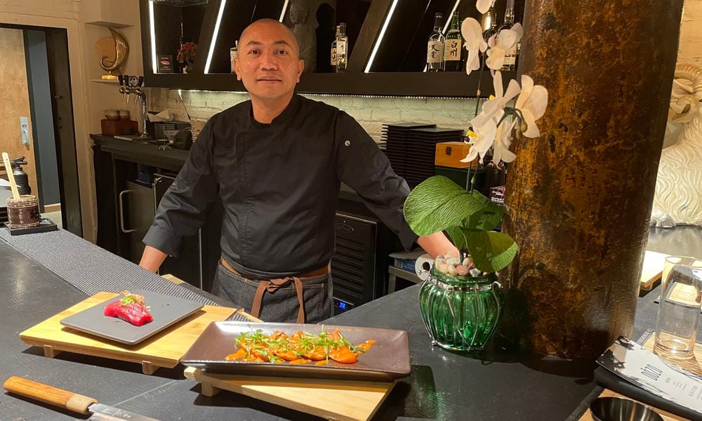 Head Sushi Chef Yudi Alviando is bringing decades of experience to Dzo, an elevated sushi concept located in the back room of Tender Mercy in downtown Dayton. NATALIE JONES/STAFF