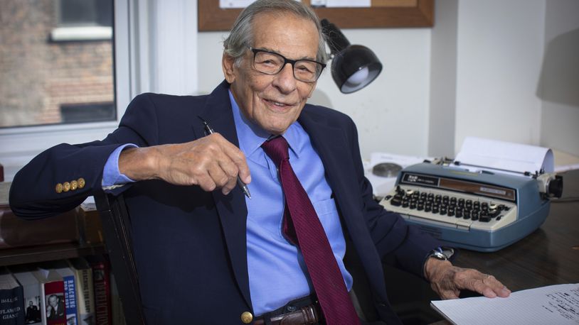 Robert Caro poses for a portrait on Wednesday, Sept. 11, 2024, in New York. (Photo by Andy Kropa/Invision/AP)