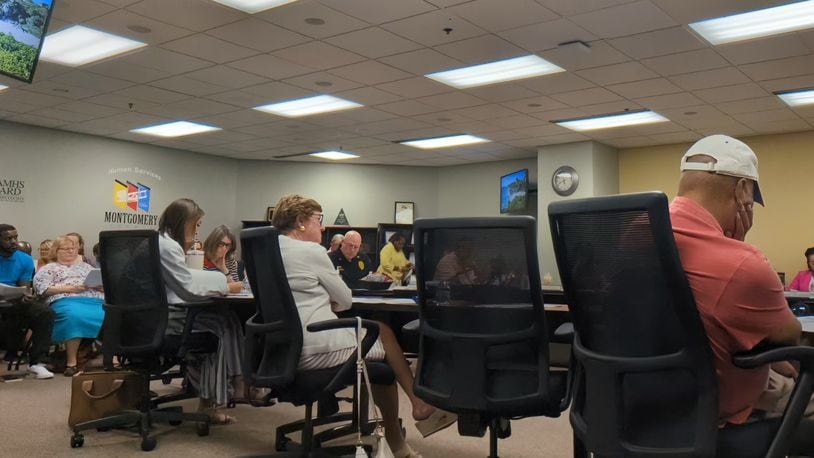 It was standing room only for audience members on Wednesday evening as mental and behavioral health providers, as well as family and community members, sat in on the board of trustees meeting for Montgomery County Alcohol, Drug Addiction and Mental Health Services (ADAMHS). The ADAMHS board approved funding reductions for a number of community agencies as it continues to decrease spending and adjust funding schedules. SAM WILDOW\STAFF