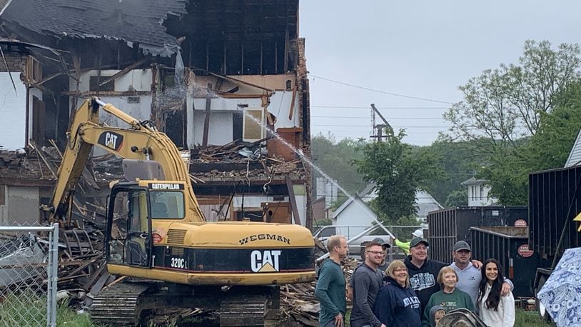 Demolition crews cleared the way in downtown Camden recently for the new headquarters of MedShip, LLC, a company that specializes in direct-shipping surgical dressings to patients.