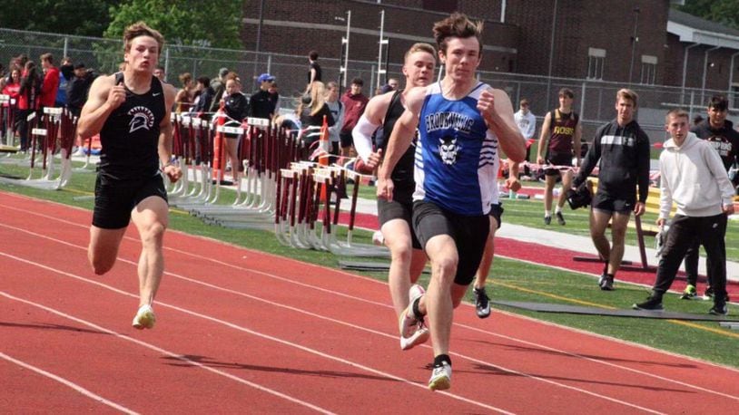 Brookville junior Coy Hyre is a favorite to win the 100 and 200 meters in the Division II state track and field meet this weekend at Welcome Stadium. CONTRIBUTED