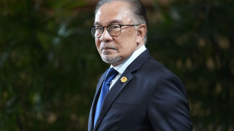 Malaysian Prime Minister Anwar Ibrahim leaves after meeting with Japanese Prime Minister Fumio Kishida at the prime minister's office in Tokyo, Thursday, May 23, 2024. (Franck Robichon/Pool Photo via AP)