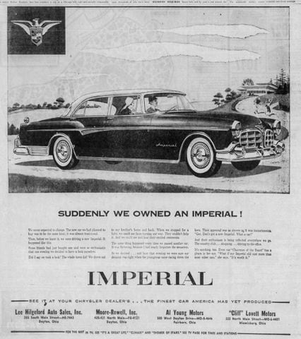 1950s Car advertisement vintage pages