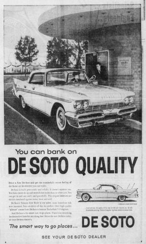 1950s Car advertisement vintage pages