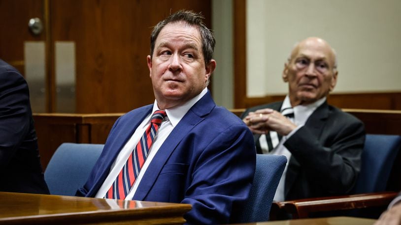 Montgomery County Clerk of Courts Mike Foley, 56, was arraigned on multiple accounts Monday morning, Aug. 19, 2024, before a visiting judge in Montgomery County Common Pleas Court. JIM NOELKER/STAFF