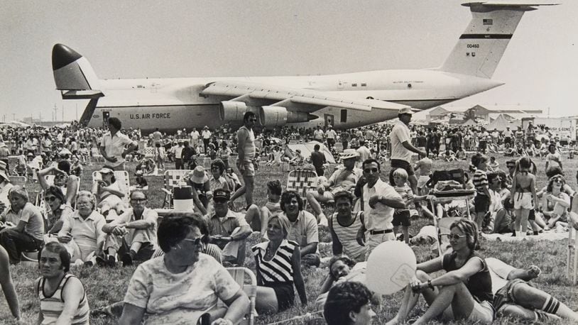 Large crowd on hand for the 1976 Air Fair. SKIP PETERSON COURTESY OF WRIGHT STATE UNIVERSITY, DAYTON DAILY NEWS ARCHIVE