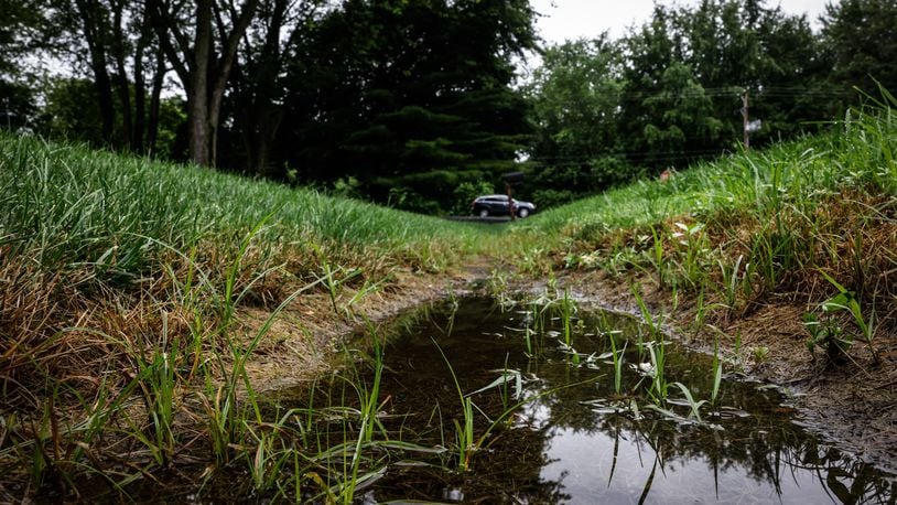 An area prone to flooding near Willowcrest Road in Beavercreek may get a fix with a storm water project funded with American Rescue Plan dollars. JIM NOELKER/STAFF