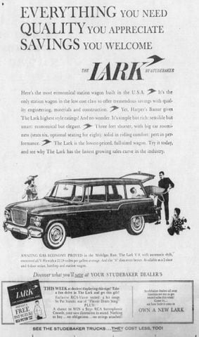 1950s Car advertisement vintage pages