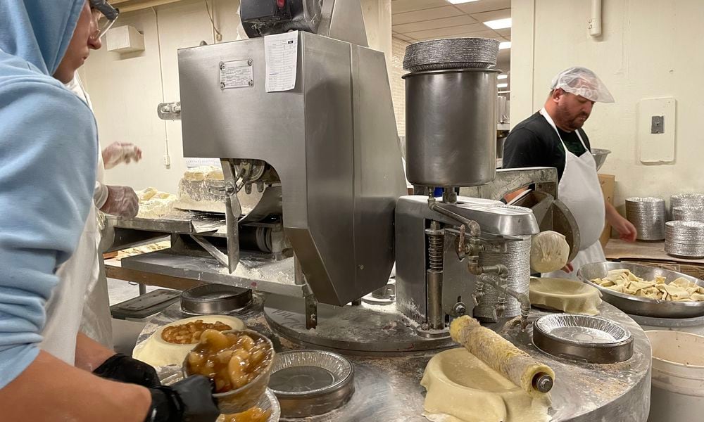 Mehaffies Pies, located at 3013 Linden Ave. in Dayton, makes around 3,000 pies a day. NATALIE JONES/STAFF