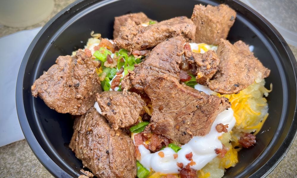 Steak N' Taters from the Fresh Harvest food truck. NATALIE JONES/STAFF