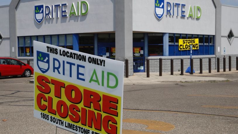 Rite Aid on South Limestone Street in Springfield has announced it is closing. BILL LACKEY/STAFF