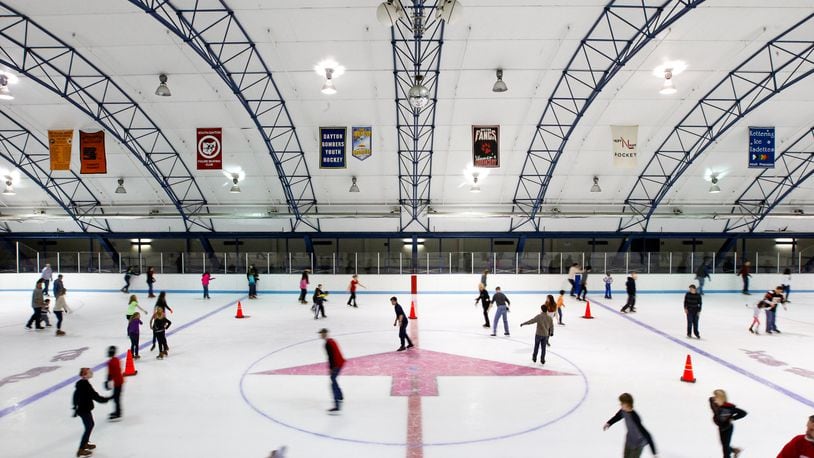 Saturday afternoon skate at the Kettering Rec Center.  With the October opening of the NTPRD Chiller Ice Rink in Springfield, the area now has four public rinks from which to choose: South Metro in Washington Twp., Hobart Arena in Troy,  Kettering Rec, and the NTRPD Chiller.     TY GREENLEES / STAFF